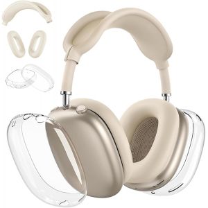 &Eacute;tui pour &eacute;couteurs Airpods Max, coussinets d'oreille transparents en TPU souple, en silicone, anti-rayures, pour Apple Airpod Max - Neuf