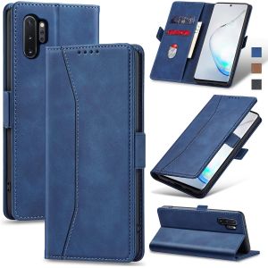 JGD-Coque pour Samsung Galaxy Note10 Plus/Note10+, Housse Etui en Cuir PU Portefeuille [Antichoc] [Magn&eacute;tique] [Porte Cartes] [Stand Fonction] Flip Coque (Bleu) - Neuf