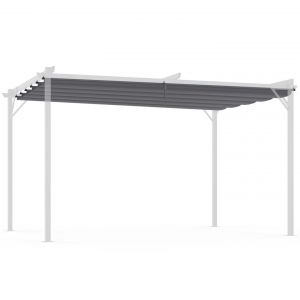 Toit R&eacute;tractable De Rechange Gris Anthracite Pour Pergola Toit R&eacute;tractable 3x4 M - Neuf