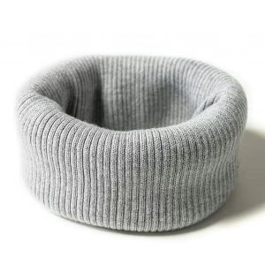 Écharpe D'hiver Tricotée Haute Élasticité, Couleur Unie, Douce, Épaisse Et Chaude, Faux Col Unisexe, Coupe-Vent, Résistant Au Froid, Cache-Cou Unisexe-Gris Clair - Neuf
