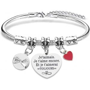 Eryi-Bracelet Connecté Couple Bracelet Couple Distance Idee Cadeau Couple Personnalisé Cadeau Mariage Couple Cadeau Pour Couple Cadeau Couple Personnalisé Cadeau Mariage Original Cadeau Anniversaire - Neuf
