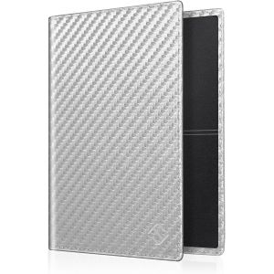 KALANKA-Étui de protection ultra fin et léger pour carte grise de véhicule avec cuir synthétique de qualité supérieure - Plusieurs couleurs - Pour carte grise de véhicule, argenté, 12.5*9*0.5 cm - Neuf