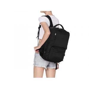 Sac de voyage avec compartiment &agrave; chaussures et port de chargement USB, capacit&eacute; 35 L, noir - Neuf