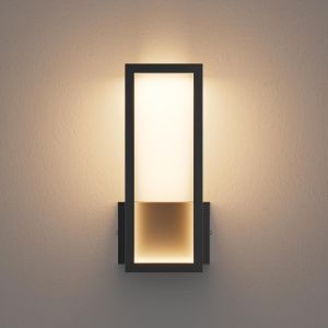 Subzonal-Applique Murale Interieur, 12w 900lm Lampe Murale Led Rectangulaire Mordern, Appliques Interieur Décoratif, Lumière Mural Pour Chambre Salon Couloir Escalier, Blanc Chaud 3000k, Noir - Neuf