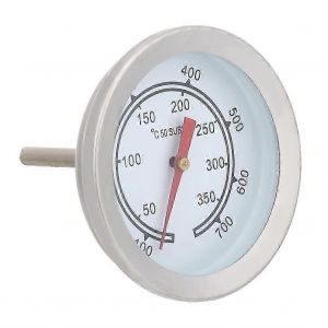 100700 Thermom&egrave;tre de barbecue en acier inoxydable Jauge de temp&eacute;rature Cadran analogique Double &eacute;chelle - Neuf