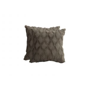 Lot De 2 Housses De Coussin Gris Fonc&eacute; 45x45cm Avec Fermeture &Eacute;clair - Neuf