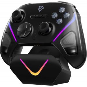 Manette Pc Sans Fil Avec Station De Charge/Rgb/Tmr Joystick Déclencheur, Manette Switch/Switch2 Bluetooth Rechargeable, D10 Contrôleur Mobile Pour Switch 2/Switch/Pc/Android/Ios/Steam, Noir - Neuf