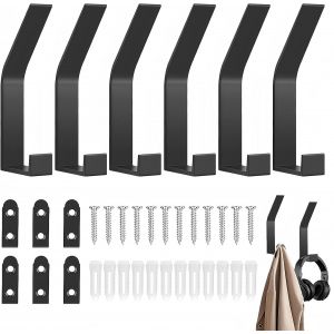 6 Pi&egrave;ces Porte Manteau Mural, Crochet Porte Manteau, M&eacute;tal Double Pat&egrave;res Murale, Crochet Mural Vis Invisibles Moderne pour Vestes, Manteaux, V&ecirc;tements, pour Salle de Bain, Chambre, Porte, Placard - Neuf