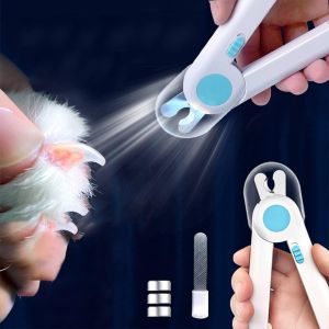 Tondeuse &Agrave; Ongles Pour Animaux Domestiques Avec Lumi&egrave;re Led, Professionnel Coupe Griffes Animaux De Compagnie Protection Contre Les &Eacute;claboussures, Pour Les Animaux De Petite Et Moyenne - Neuf