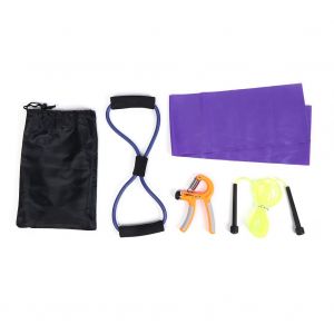 Lot De 5 Cordes D'extension De Poitrine Reglables, Poignee En Latex, Sac De Rangement Pour Corde A Sauter - Neuf
