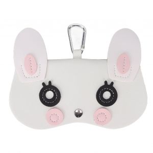 Etui A Lunettes Pour Femme, Motif Lapin, Anti-Rayures, Bonne Protection, Fermeture A Pression, Pour La Maison, Les Voyages Et L'exterieur, Blanc - Neuf