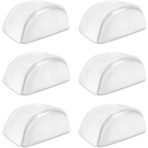 Lot de 6 butées de porte autocollantes transparentes, plaque de sol, tampon mural, butée de porte en acrylique transfrontalière, butée de porte de douche perforée gratuite - Neuf