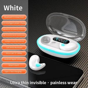 Nouveau X55 sans fil sommeil &eacute;couteur r&eacute;duction du bruit Invisible &eacute;couteur sommeil casque Bluetooth Sport &eacute;couteurs &eacute;couteurs WHITE - Neuf