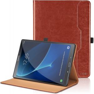Coque Pour Samsung Galaxy Tab A6 10.1 Pouces 2016 Sm-T580/T585 Pu Cuir Cover Tablette Housse De Protection Auto Réveil/Sommeil,Multi-Angle Flip Portefeuille Étui Avec Fonction Support-Marron - Neuf