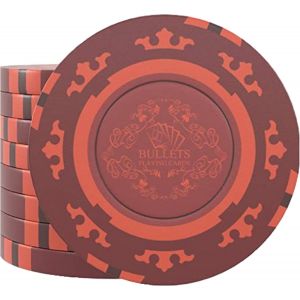 25 Jetons De Poker En Argile Corrado Pour Jeu De Poker,Sans Valeurs,14 G,4 Cm De Diam&egrave;tre,Couleur Rouge - Neuf