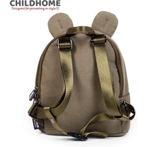 Sac À Dos Enfant Bébé, Ecole, Maternelle, Crèche, Deux Compartiments, Contenance Adaptée Lunchbag/Bouteille, Boucle De Sécurité Amovible, Déperlant, My First Bag, Kaki - Neuf