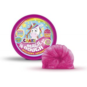 CRAZE P&acirc;te &agrave; modeler Pate intelligente LICORNE Pate rebondissante et mal&eacute;able ROSE avec Paillettes - Neuf