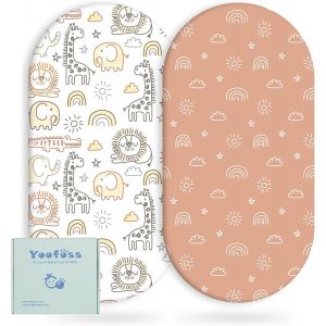 Lot De 2 Draps Housse Bebe Microfibre Respirante Prot&eacute;g&eacute; Matelas Ajustable Protection De Lit Matelas B&eacute;b&eacute; Amovible Y Lavable 50x89 Cm 50x90 Cm 55x90 Cm Pour Lit Berceau Et Matelas - Neuf