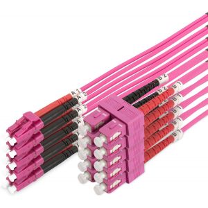 C&acirc;ble &Agrave; Fibre Optique Om4-5 Pi&egrave;ces - 2 M - Lc &Agrave; Sc C&acirc;ble &Agrave; Fibre Optique Duplex - 1/10 / 40/100 Gbit/S C&acirc;ble Lan &Agrave; Fibre Optique Multimode Mm - Type De Fibre : 50/125 &micro; - Viole[ZHUJ0098] - Neuf