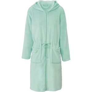 Vital Ou Famous Peignoir Pour Dames Court Ou Long En Microfibres Xs-Xl Avec Capuche Peignoir De Sauna Avec Fermeture À Glissière - Neuf