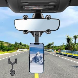 Kal-Support De Téléphone Portable Pour Rétroviseur De Voiture - Rotation À 360° - Multifonction - Support De Téléphone Portable - Support Universel Pour Voiture - Style 2 (Style 2) - Neuf