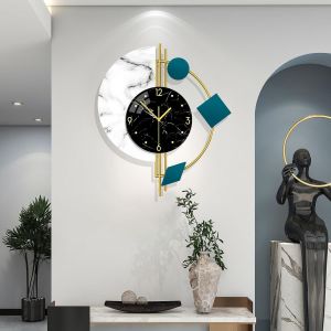 ChenQuanSarl-Grande Horloge Murale Silencieuse, Moderne, À Piles, Sans Tic-Tac Pour Chambre À Coucher, Bureau, Cuisine, Décoration En Verre Métallique, Montre Murale À Quartz Pour Intérieur, Décorati - Neuf