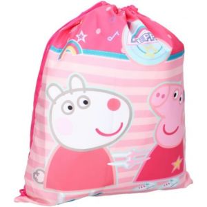 KALSC-Sac De Piscine¿Peppa Pig-Rose-Enfant-Ecole-Garderie-Primaire-Sac Fille-Taille 44 Cm-Bretelles Réglables-Ficelle-Idée Cadeau - Neuf