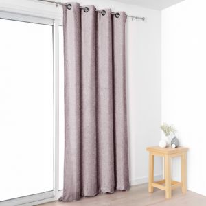 Rideau Effet Velours Velout&eacute; Uni - Neuf