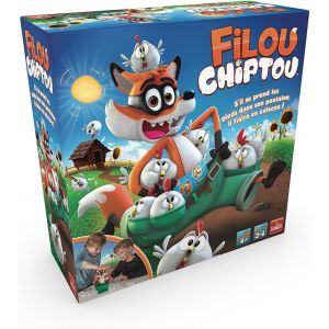 Sansh-Filou Chiptou - Jeux De Société Amusant Pour Famille Et Enfants - Sauvez Les Poules Du Renard Maladroit - Jeu De Rapidité Et D'action - Amusez Vous A Partir De 4 Ans - 2 À 4 Joueurs - Neuf