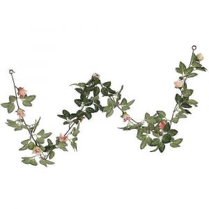 Artificiel Rose Guirlandes Rose Vignes Feuilles Suspendu Rose Fleur Vigne Maison Mariage Fête Décor - Neuf