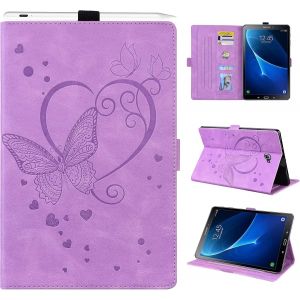 Coque Galaxy Tab A 2016 10.1 Pouces Étui De Cuir Pu Avec Fonction Support Et Sommeil/Réveil Auto Housse De Protection Tablette Pour Samsung Galaxy Tab A6 Sm-T580/T585,Violet - Neuf