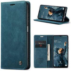 Case For Samsung Galaxy A23 5G/4G Premium Leather Protective Pouch Wallet Flip Case Magnetic Case Cover For Samsung Galaxy A23, Blue Green - Neuf