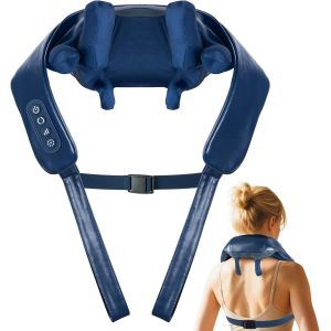 Masseur Dos Et Cervicales &Eacute;lectrique Shiatsu Pour Nuque, Cou, &Eacute;paules Et Dos. Fonction P&eacute;trissage, Id&eacute;al Pour Bureau. Cadeau Universel Hommes Et Femmes - Neuf