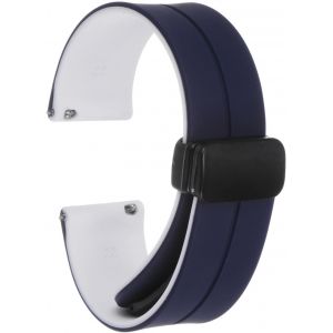 Kal-Bracelet De Montre Magnétique En Silicone À Changement Rapide - Bracelet De Rechange Étanche Avec Boucle Déployante En Métal - Pour Homme Et Femme - Neuf