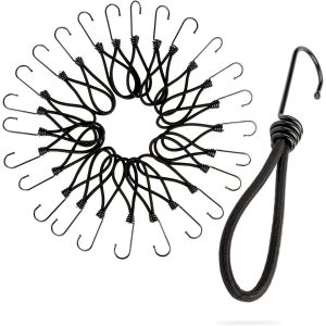 CHECARZHN--NO1-25 Pièces Tendeurs Elastique Avec Crochets, Tendeur Crochet Bache, Caoutchouc De Bâche Professionnel, Cordons Élastiques Courts Avec Crochets, Crochets D'Extenseur Bâches Pour Camping - Neuf