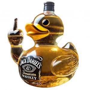 Bouteille de whisky bouledogue francais, verres de degustation pour fete - Neuf