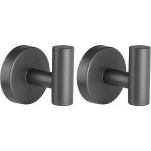 TZF-2 Pi&egrave;ces Crochet Mural de Salle de Bains, Accroche Torchon Cuisine, Accrochet Tableau, Crochets pour Serviettes de Bain SUS 304 Acier Inoxydable Pat&egrave;re Porte Serviettes Cintre (Gris) - Neuf