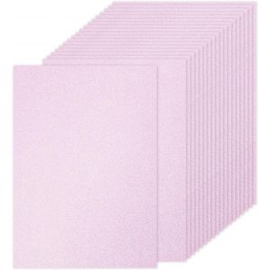 40 Feuilles Papier Cartonn&eacute; Paillet&eacute; Rose Clair,A4(21x29.7cm) 250gsm Papier Cartonn&eacute; Brillant Pour Scrapbooking,Fabrication De Cartes,Projets Artistiques De Bricolage,F&ecirc;te - Neuf