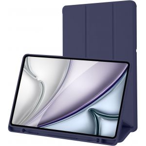 Coque Compatible Avec Samsung Galaxy Tab S6 Lite 10,4 Pouces 2024/2022/2020 Sm-P620N/P625N/P610/P613/P615/P619 Avec Porte-Stylet, &Eacute;tui Housse De Protection, Veille/R&eacute;veil Automatique (Bleu Fonc&eacute;) - Neuf