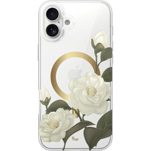 MEVRONISSHOP-Hue Coque Magn&eacute;tique pour iPhone 16 Plus Compatible avec Magsafe - Pare-chocs &agrave; 360&deg; - Coque de t&eacute;l&eacute;phone mignonne et unique pour filles et femmes &iquest; Cam&eacute;lia - Neuf