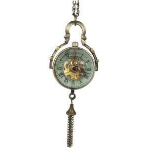 Collier Sphérique Creux Montre De Poche Montre Mécanique Décor Vintage Pendentif En Alliage Léger Pour Hommes Femmes - Neuf
