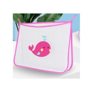 Un sac de rangement de jouets de salle de bain rose pour enfants, environ 30 cm x 40 cm x 10 cm, sac en filet pour le bain et les jouets de jeu - Neuf