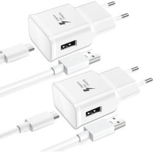 LORANKA-Chargeur USB Rapide Compatible pour Samsung-15W Charge Rapide Bloc Secteur Adaptateur Mural Alimentation Prise Galaxy S25/S24/S23/S22/S21 Ultra/S20/S20+/Note 20/10/9/8/A73/A53/A52/S10/S9 et 1 - Neuf