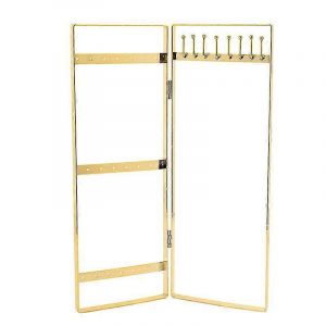 Organisateur De Bijoux &Agrave; 2 Panneaux,Porte-Bijoux,Cintre &Agrave; Bijoux Pliable,Pr&eacute;sentoir De Bijoux Portable Fo - Neuf