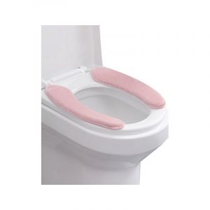 (Rose) Lot De 2 Housses De Siège De Toilette Lavables En Mousse À Mémoire De Forme, Siège De Toilette Chauffant - Neuf