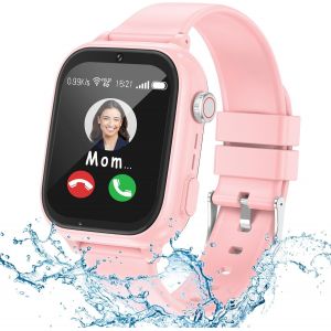 Montre Connect&eacute;e Enfant, 4G Montre Gps Enfant Avec Wifi Appel Vid&eacute;o Sos Whatsapp Mode Classe Podom&egrave;tre, R&eacute;veil, Ip68 &Eacute;tanche Smartwatch, Montre Intelligente Pour Filles Et Gar&ccedil;ons - Neuf