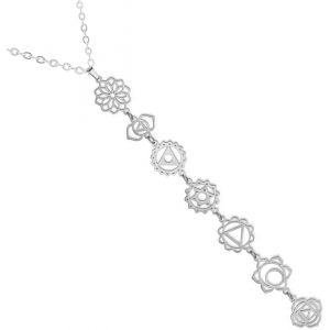 Kalanka-Collier Pour Femme Avec Pendentif Long Symboles Spirituels, N?Ud De Sorcière, Tétragramme, 7 Chakras, Yoga, Reiki, Méditation, Amulette - Neuf