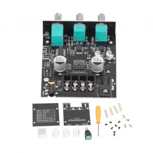 XYONG Carte d'amplificateur de puissance ZK-502MT, coque de protection en acrylique, carte d'amplificateur de caisson de basses de conception puissante et haute puissance - Neuf