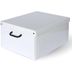 TIANYI-Boîte de Rangement en Carton avec Couvercle, Organisateur pour Vêtements, Chambre ou Bureau, Blanc, 40x50x25 cm - Neuf