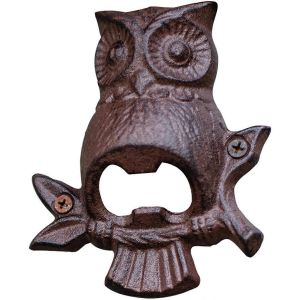 Ouvre-Bouteille Mural En Fonte En Forme De Hibou, Ouvre-Bouteille D¿¿Coratif De Style Nautique Pour Bouteilles De Bi¿¿Re, Design Hibou D¿¿Coratif En Fer. - Neuf